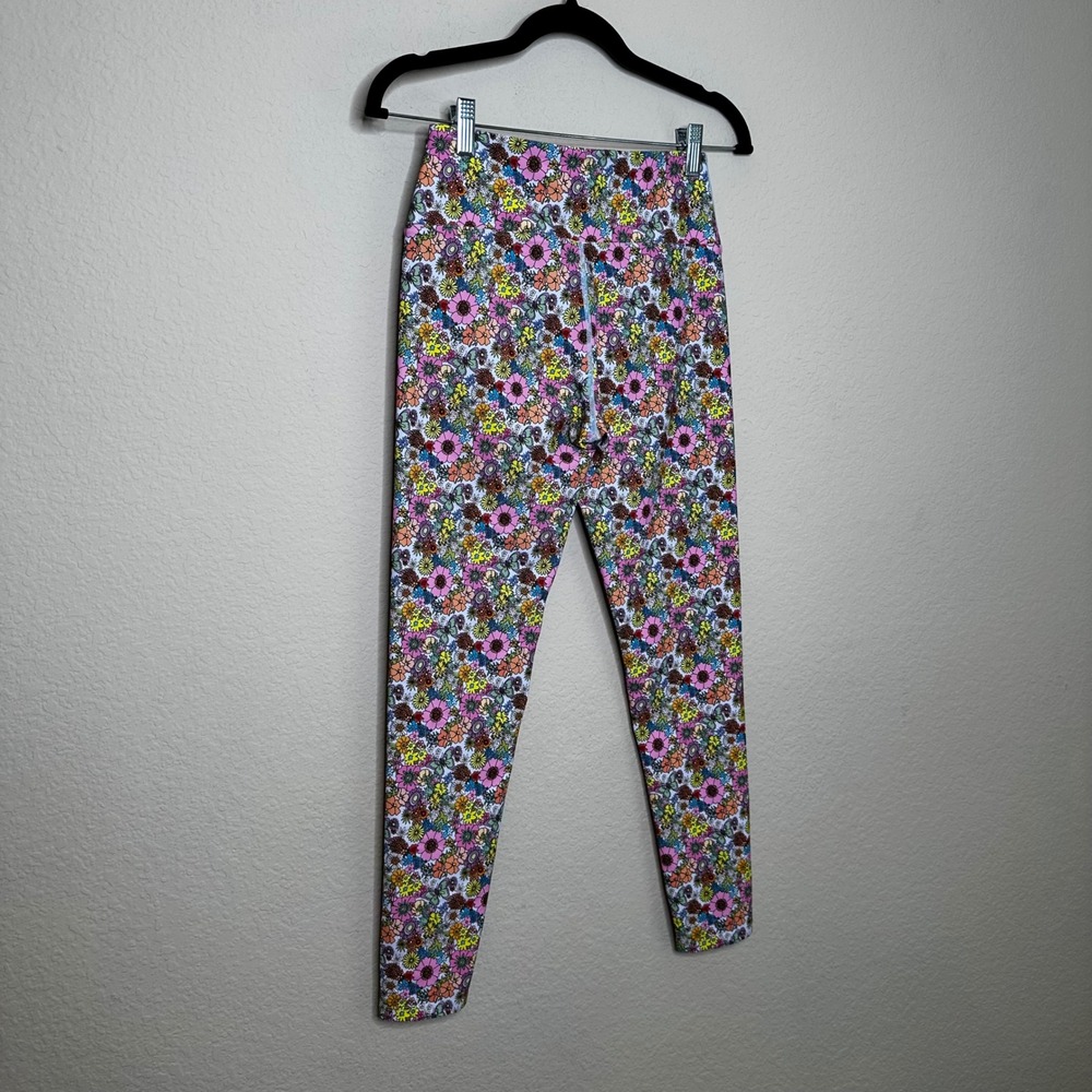 SSYS The Label Floral Butterfly High Waisted Leggings Small Boho Hippie Yoga - Picture 4 of 7